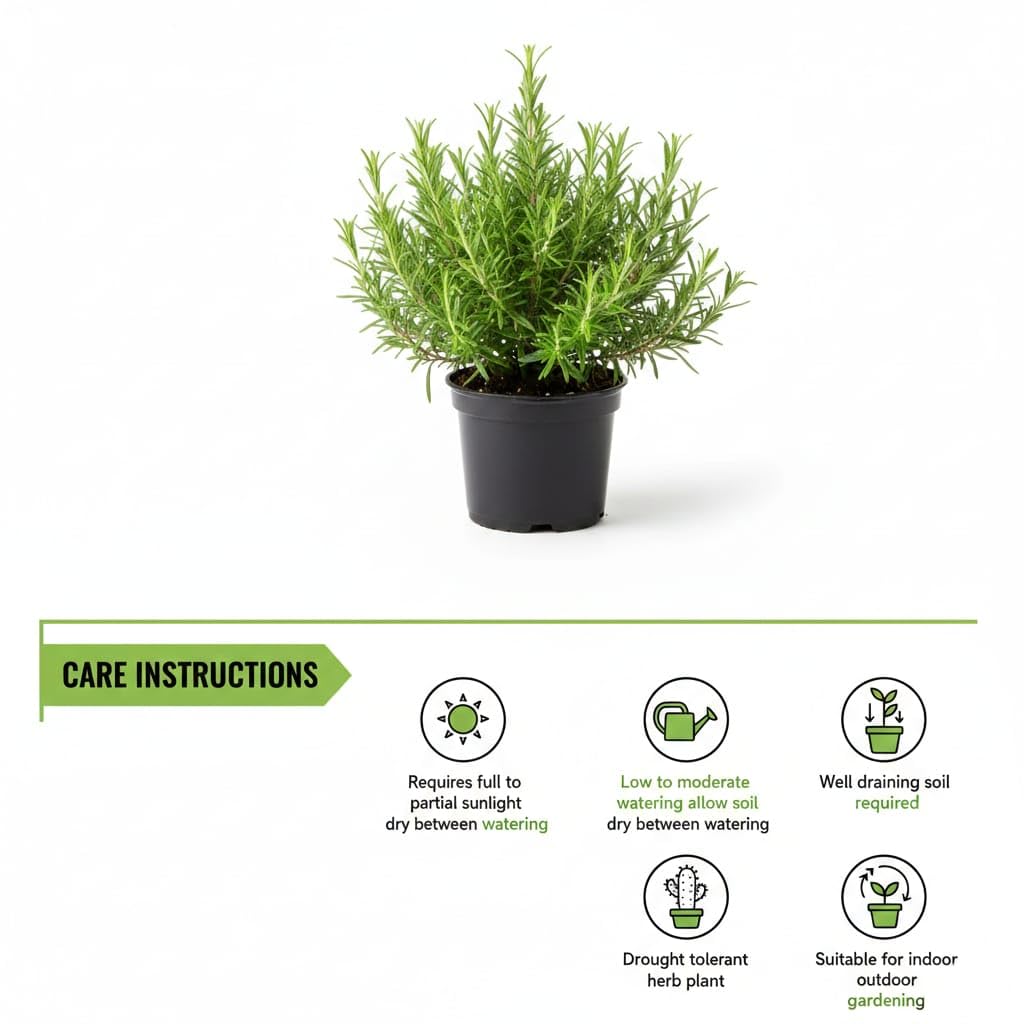 Rosemary Herbal Live Plant (Potted)