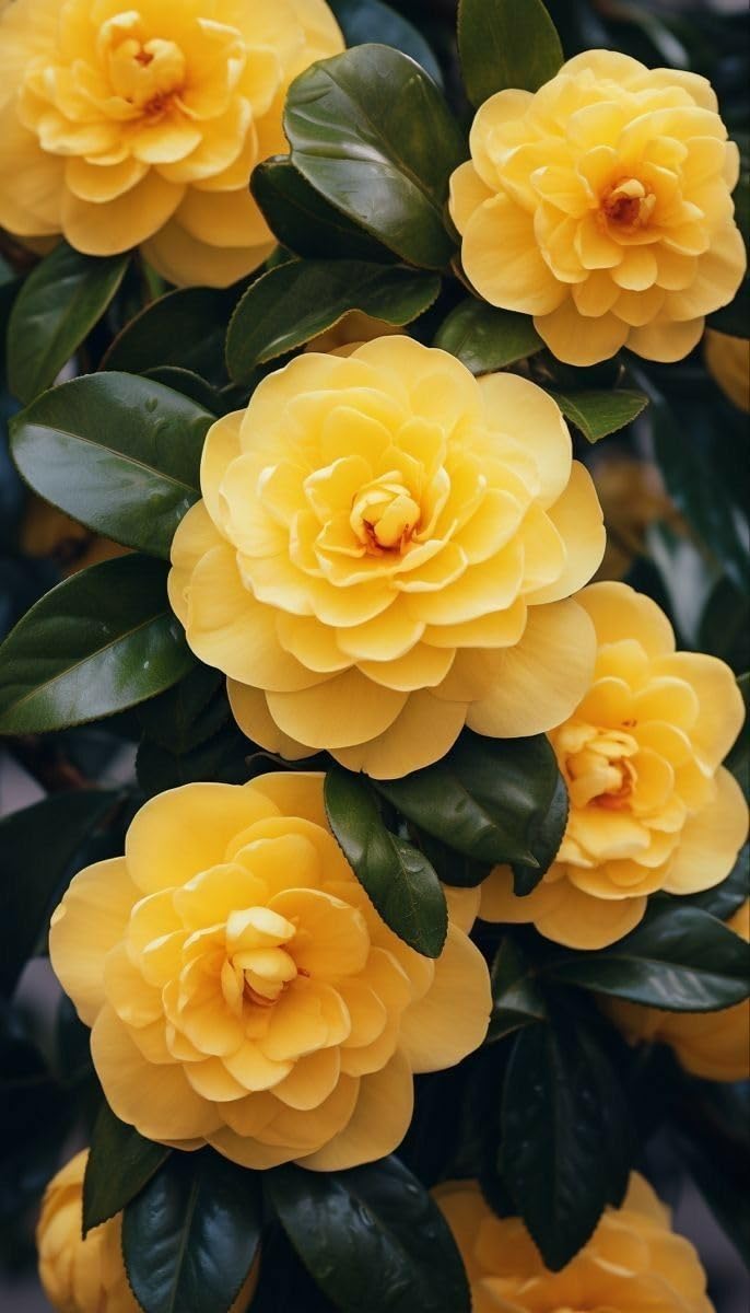 Yellow Camellia (Camellia Japonica) Live Plant