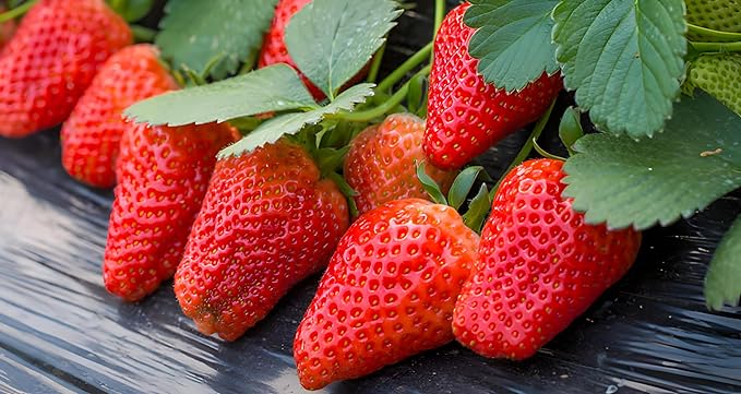 PlantExotic Red Strawberry Plant Thai Variety Healthy Live Plant With Grow bag Height 20-30 c.m for home gardening Pack Of -1